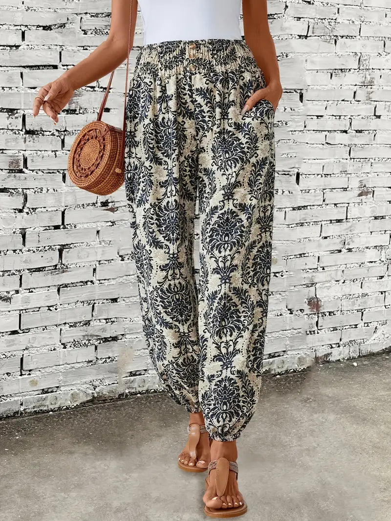 GAELLE | CHIC BOHO HIGH-WAIST SUMMER PANTS