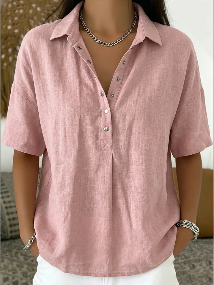 WILLOW | CHIC COLLARED BUTTON BLOUSE