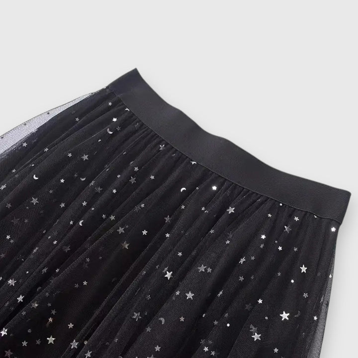 NICOLE | CHIC SEQUIN HEM MIDI SKIRT