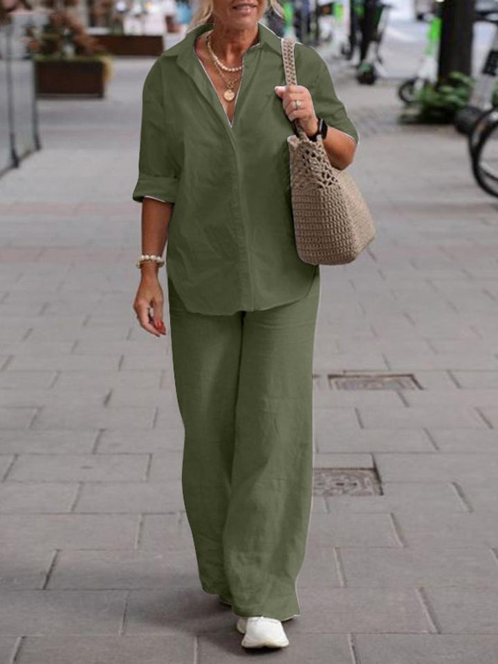VERA | ELEGANT CLASSIC LINEN TWO-PIECE SET