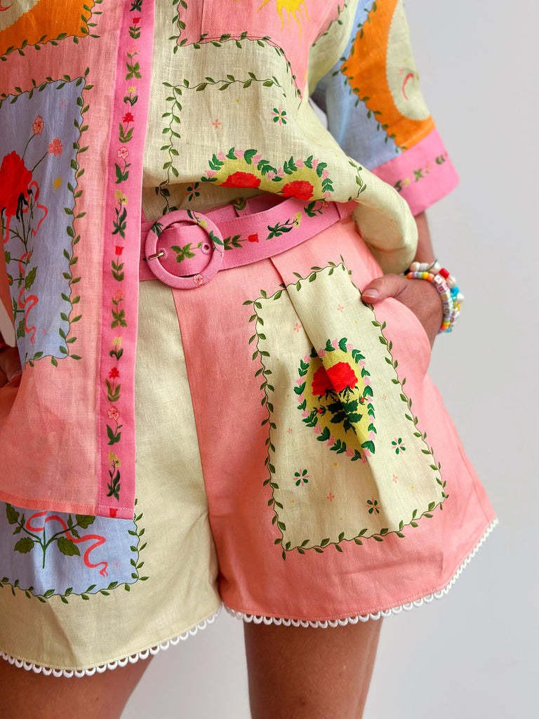 TERESA | CHIC VINTAGE EMBROIDERED TWO-PIECE SET