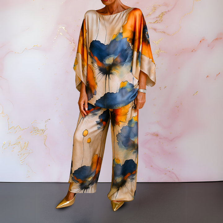 MAELORA | ELEGANT SATIN TWO-PIECE SET