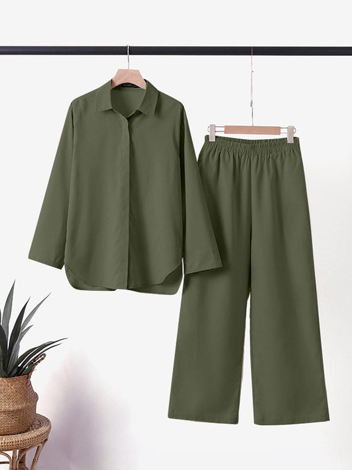 VERA | ELEGANT CLASSIC LINEN TWO-PIECE SET