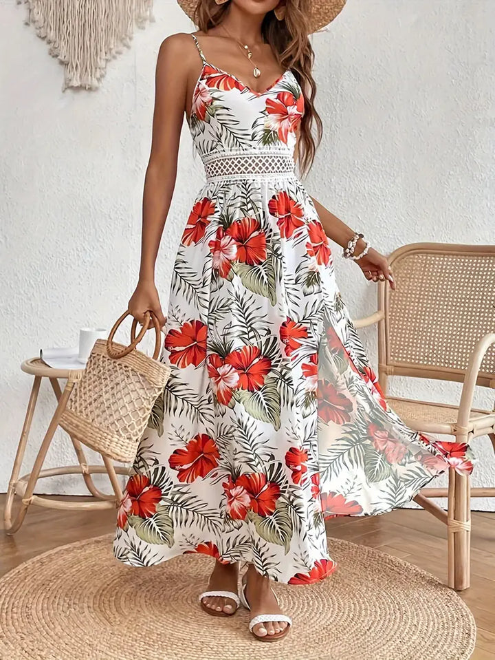 INGRID | ELEGANT CHIC SUMMER DRESS WITH FLORAL PRINT