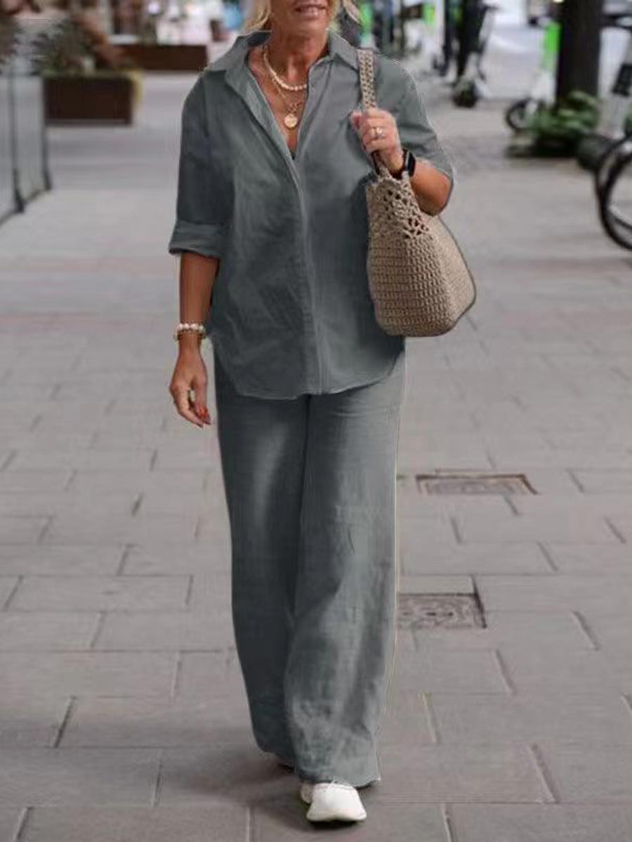 VERA | ELEGANT CLASSIC LINEN TWO-PIECE SET