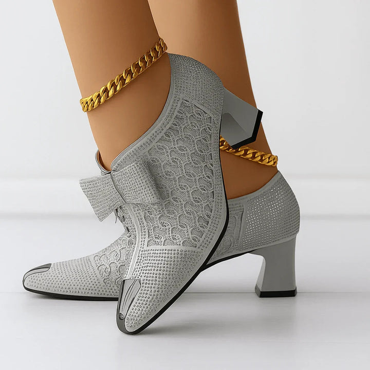 SABRINA | LUXE BOW POINTED BLOCK HEELS
