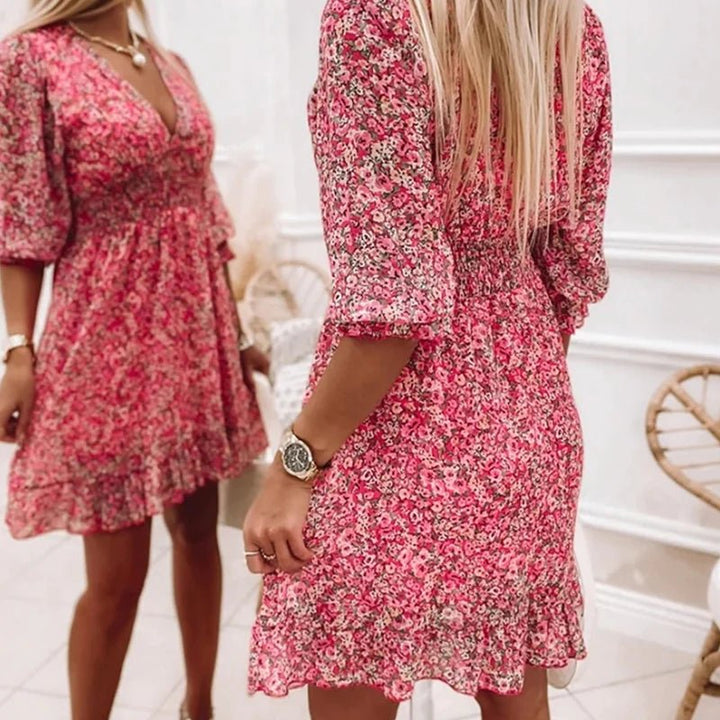 SUNNA | CHIC ELEGANT FLORAL DRESS