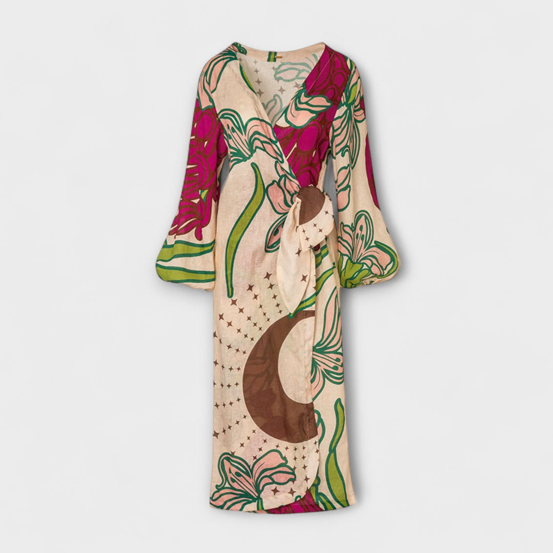 SHARON | RELAXED TIE TUNIC MAXI DRESS