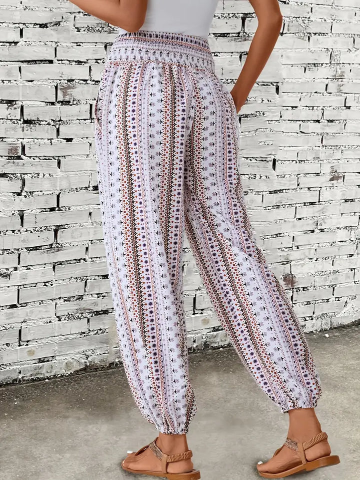 GAELLE | CHIC BOHO HIGH-WAIST SUMMER PANTS