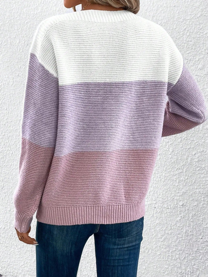NATALIE | COZY RELAXED OMBRÉ KNIT JUMPER WITH TUMMY COVERAGE