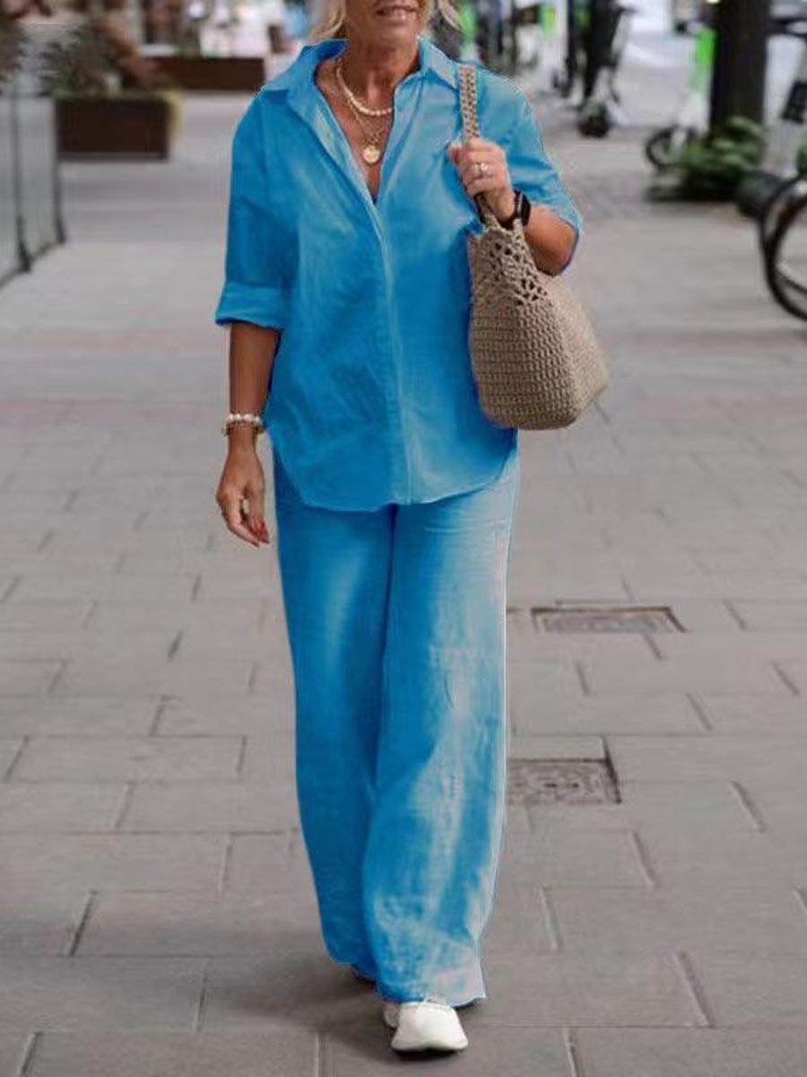 VERA | ELEGANT CLASSIC LINEN TWO-PIECE SET
