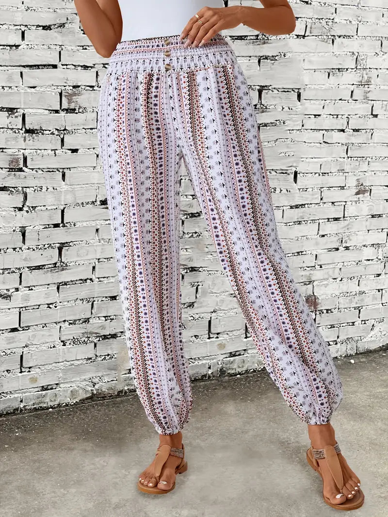 GAELLE | CHIC BOHO HIGH-WAIST SUMMER PANTS