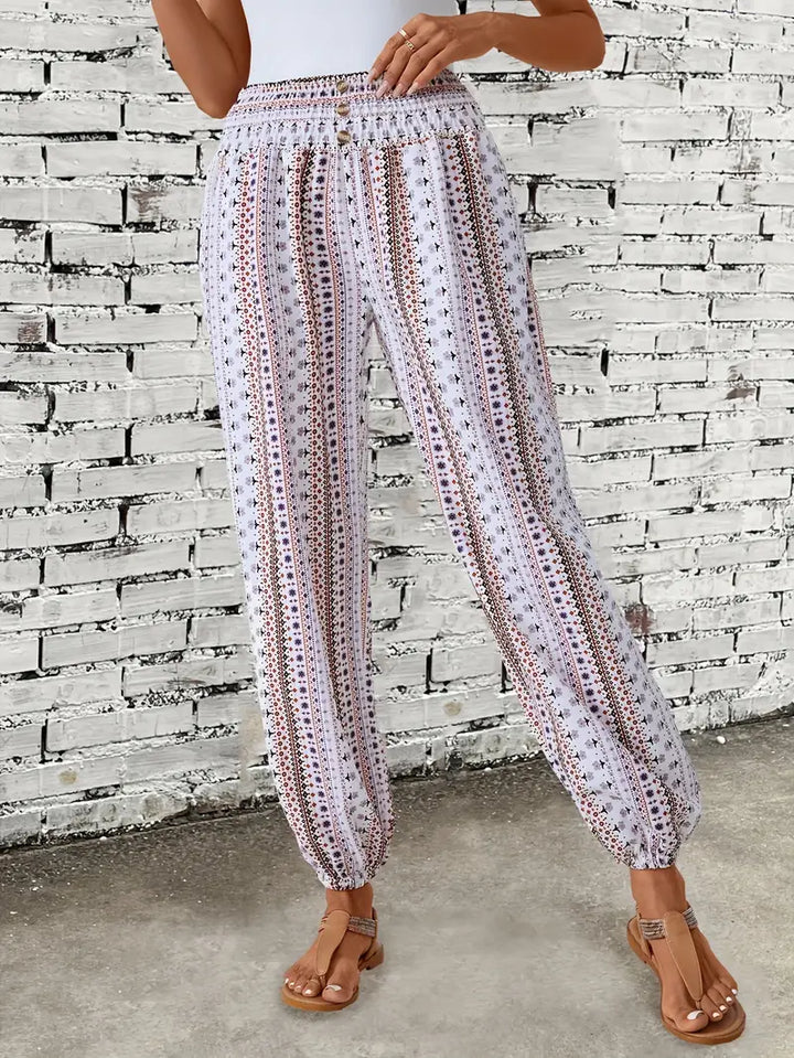 GAELLE | CHIC BOHO HIGH-WAIST SUMMER PANTS