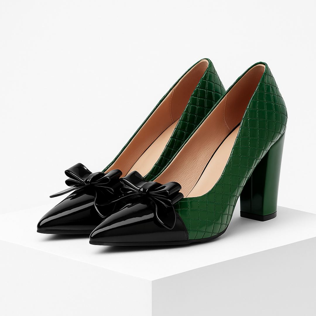 VIVIENNE | LUXE TWO-TONE ORTHOPEDIC BLOCK HEELS