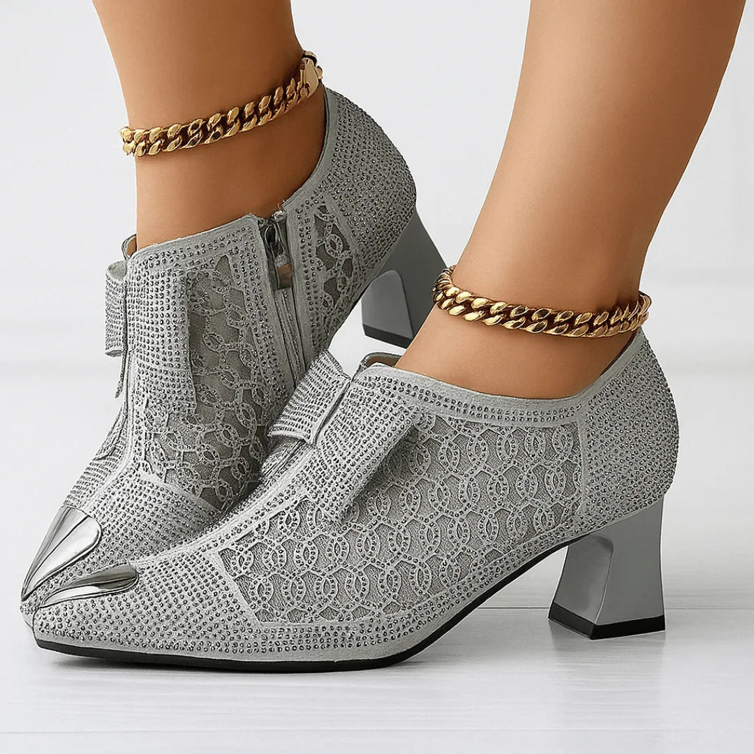 SABRINA | LUXE BOW POINTED BLOCK HEELS