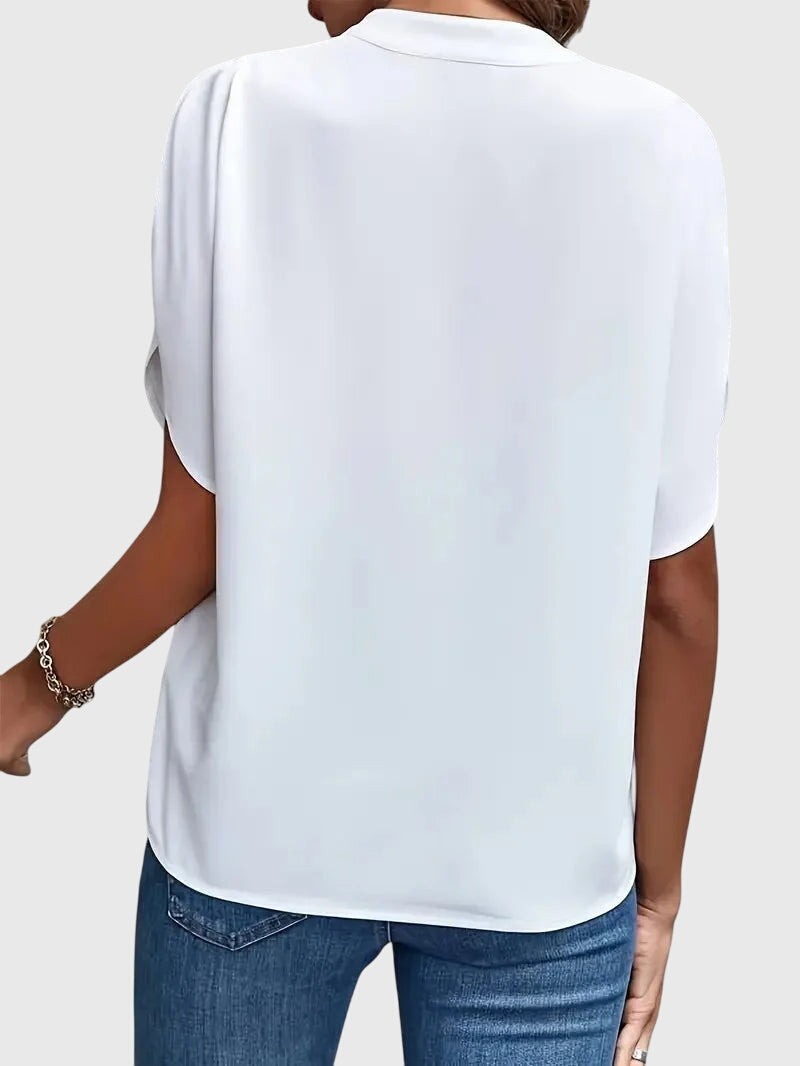 CLAUDIA | SOFT AND ELEGANT V-NECK SHIRT
