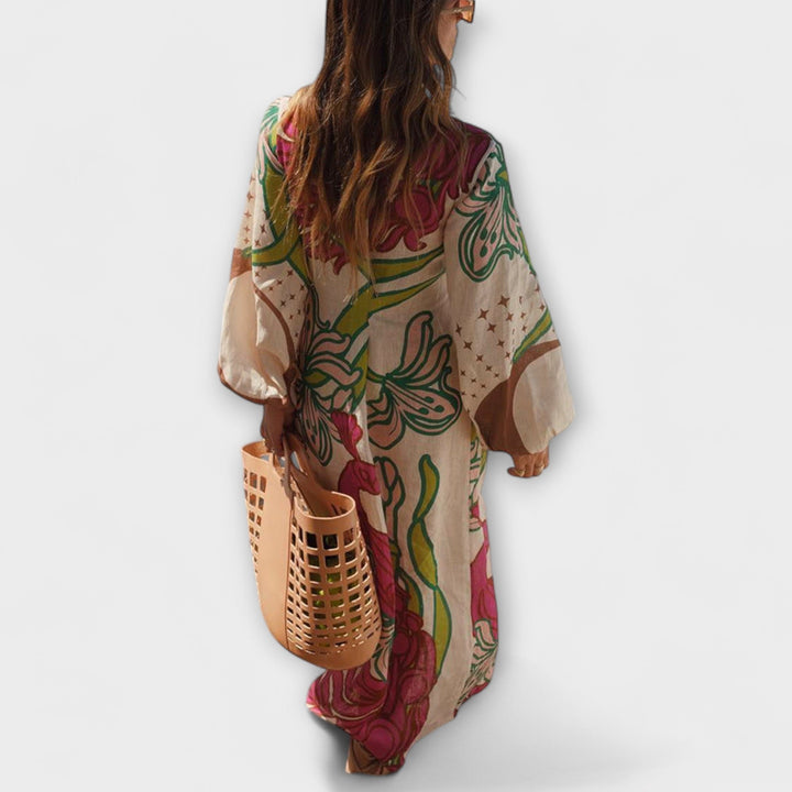 SHARON | RELAXED TIE TUNIC MAXI DRESS