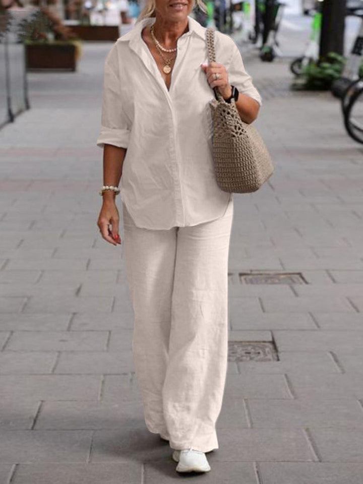 VERA | ELEGANT CLASSIC LINEN TWO-PIECE SET