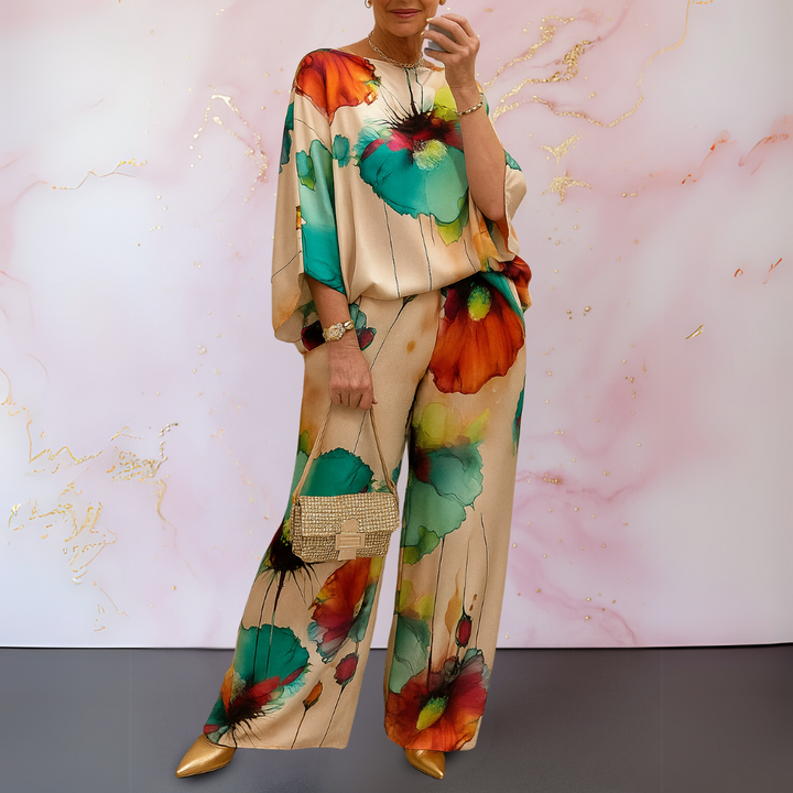 MAELORA | ELEGANT SATIN TWO-PIECE SET