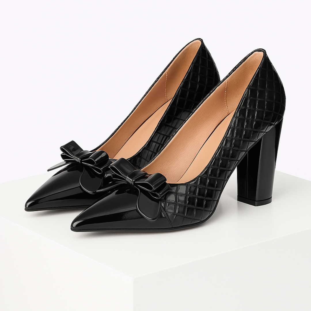 VIVIENNE | LUXE TWO-TONE ORTHOPEDIC BLOCK HEELS