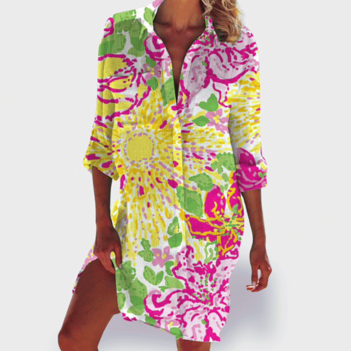 BRIGITTE | COSY CHIC COLOURFUL AND LIGHTWEIGHT SUMMER DRESS