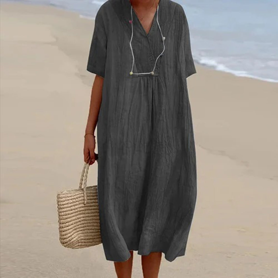 KAREN | ELEGANT RELAXED FIT MIDI DRESS