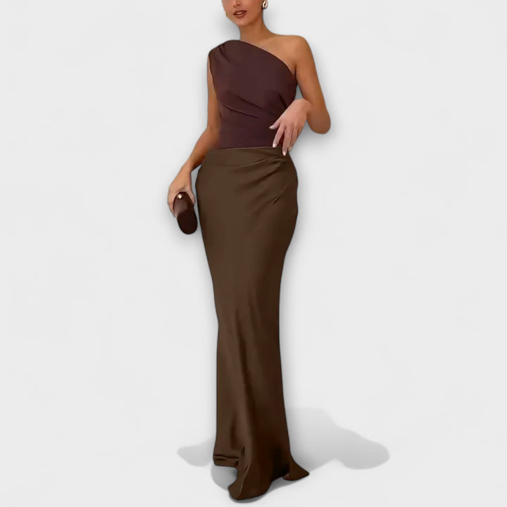 NATALIE | ELEGANT ONE-SHOULDER MAXI DRESS