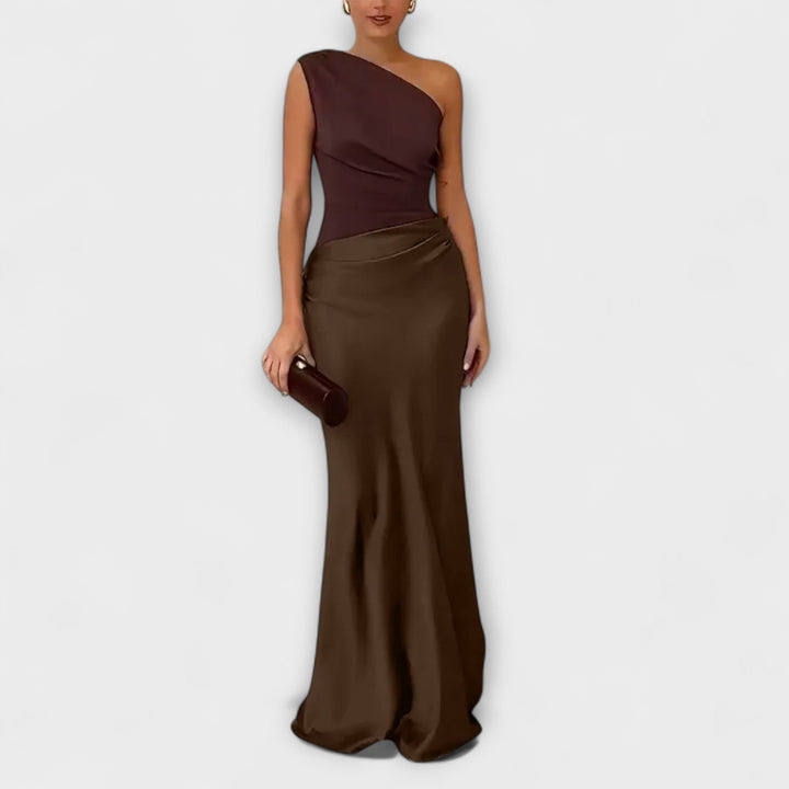 NATALIE | ELEGANT ONE-SHOULDER MAXI DRESS
