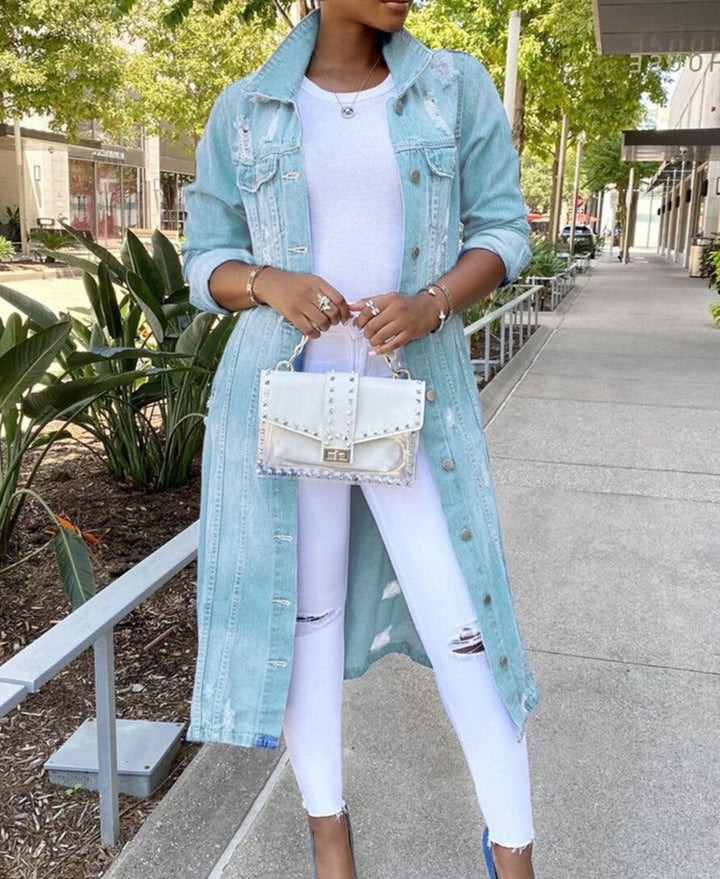 MORGAN | CLASSIC LONG WOMEN’S DENIM JACKET