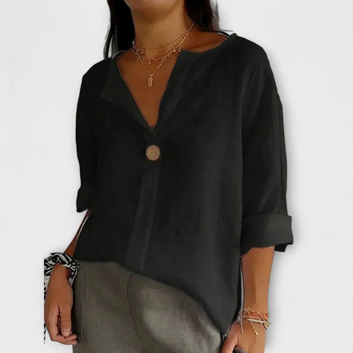 ALINA | LUXE RELAXED BUTTON BLOUSE