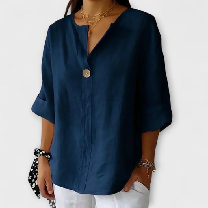 ALINA | LUXE RELAXED BUTTON BLOUSE