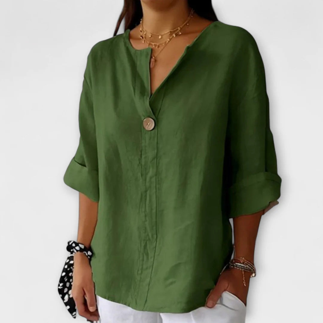 ALINA | LUXE RELAXED BUTTON BLOUSE