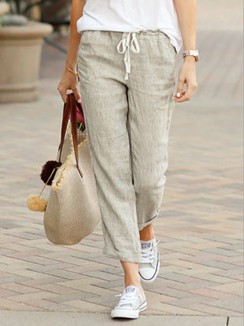 RINA | COMFY COTTON DRAWSTRING PANTS