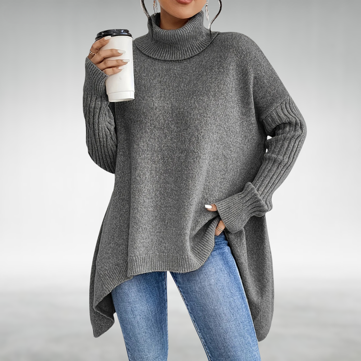 REBECCA | COZY RELAXED ELEGANT TURTLENECK JUMPER WITH TUMMY COVERAGE