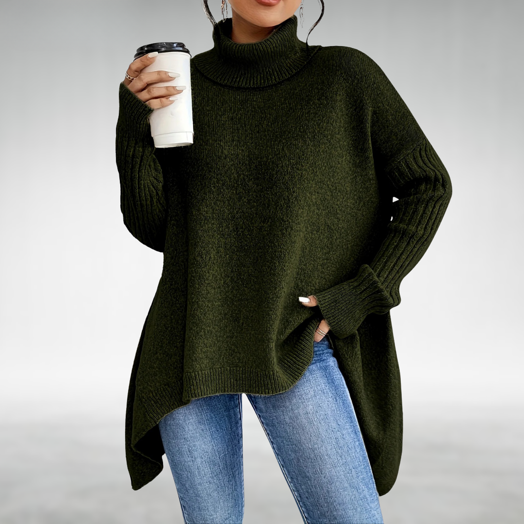 REBECCA | COZY RELAXED ELEGANT TURTLENECK JUMPER WITH TUMMY COVERAGE