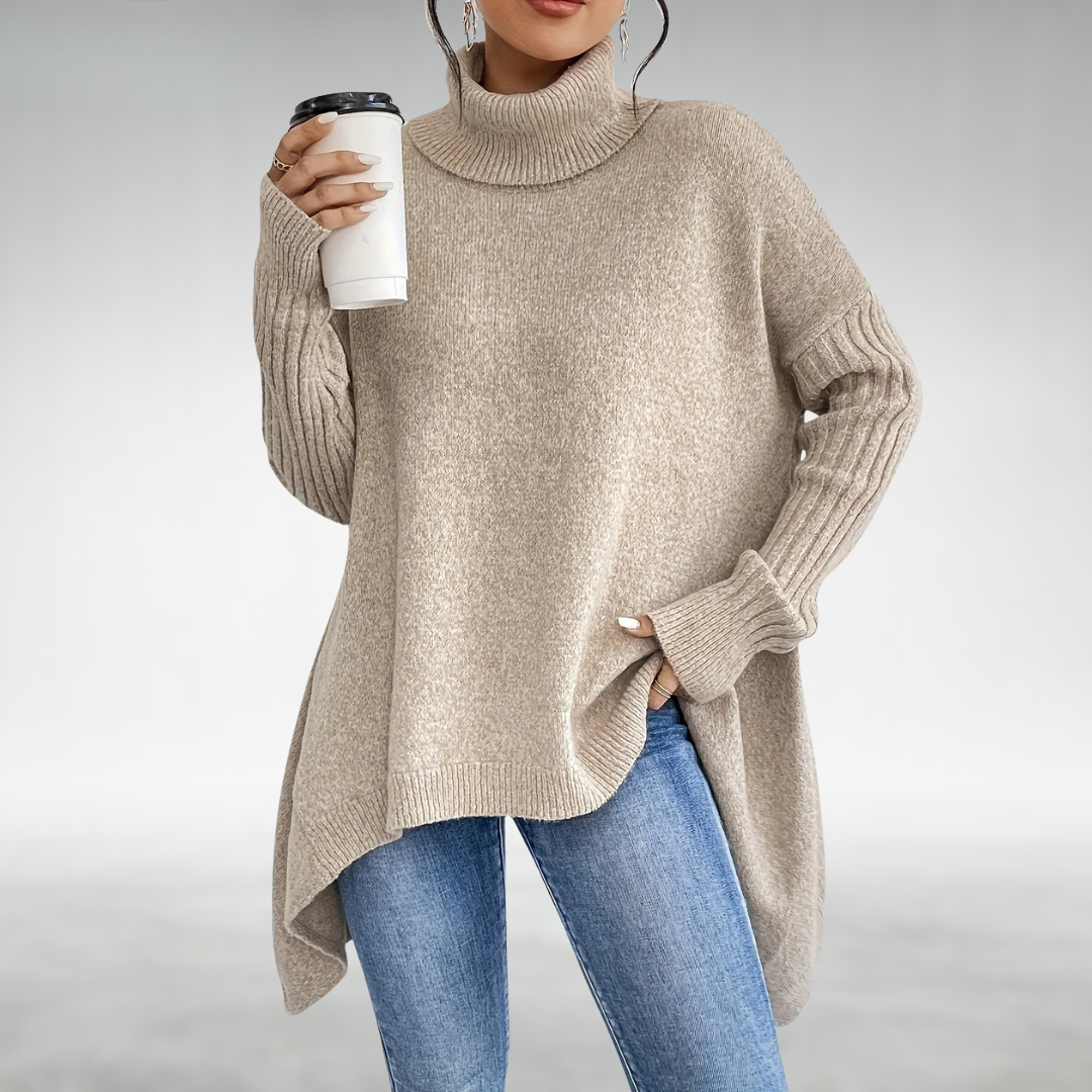 REBECCA | COZY RELAXED ELEGANT TURTLENECK JUMPER WITH TUMMY COVERAGE