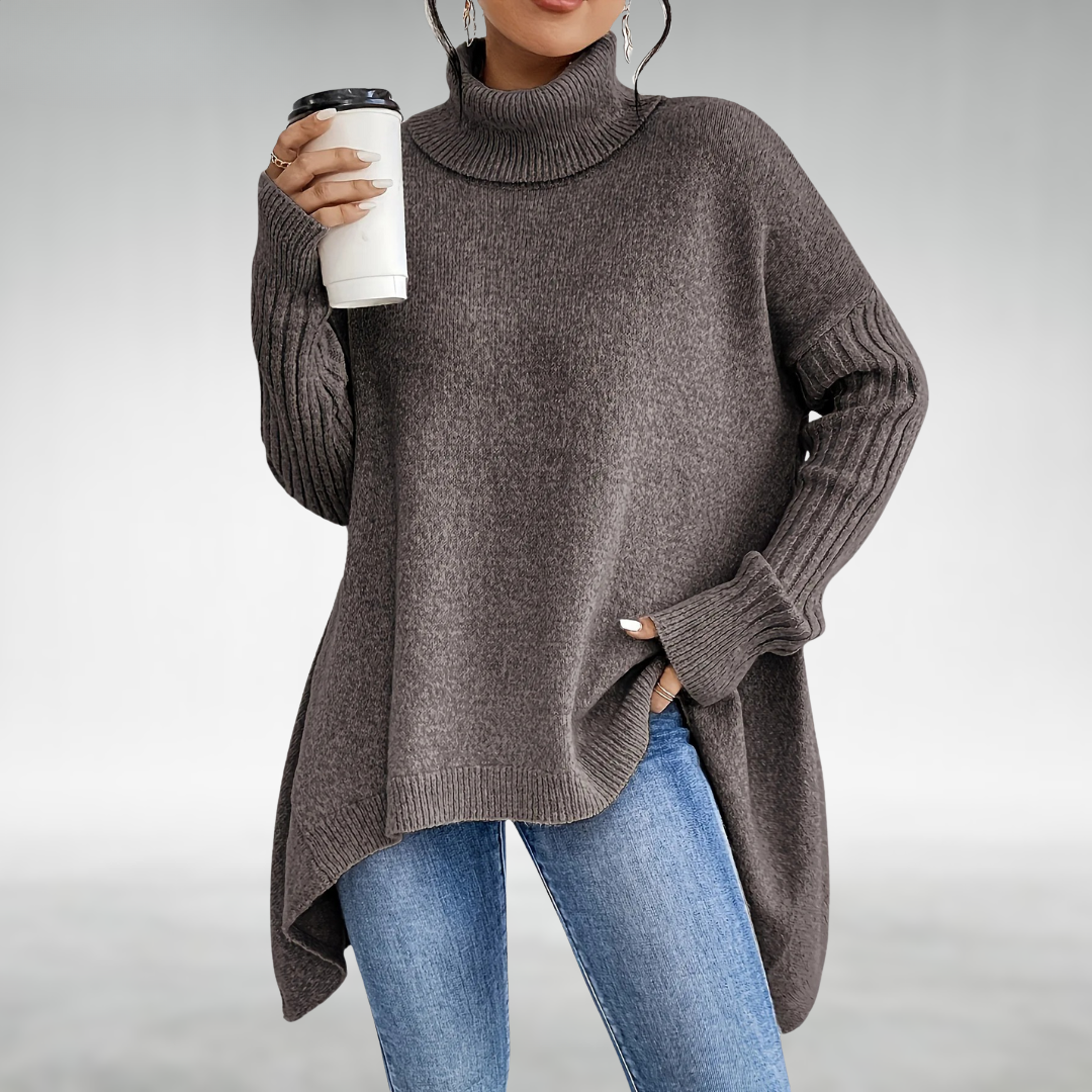 REBECCA | COZY RELAXED ELEGANT TURTLENECK JUMPER WITH TUMMY COVERAGE