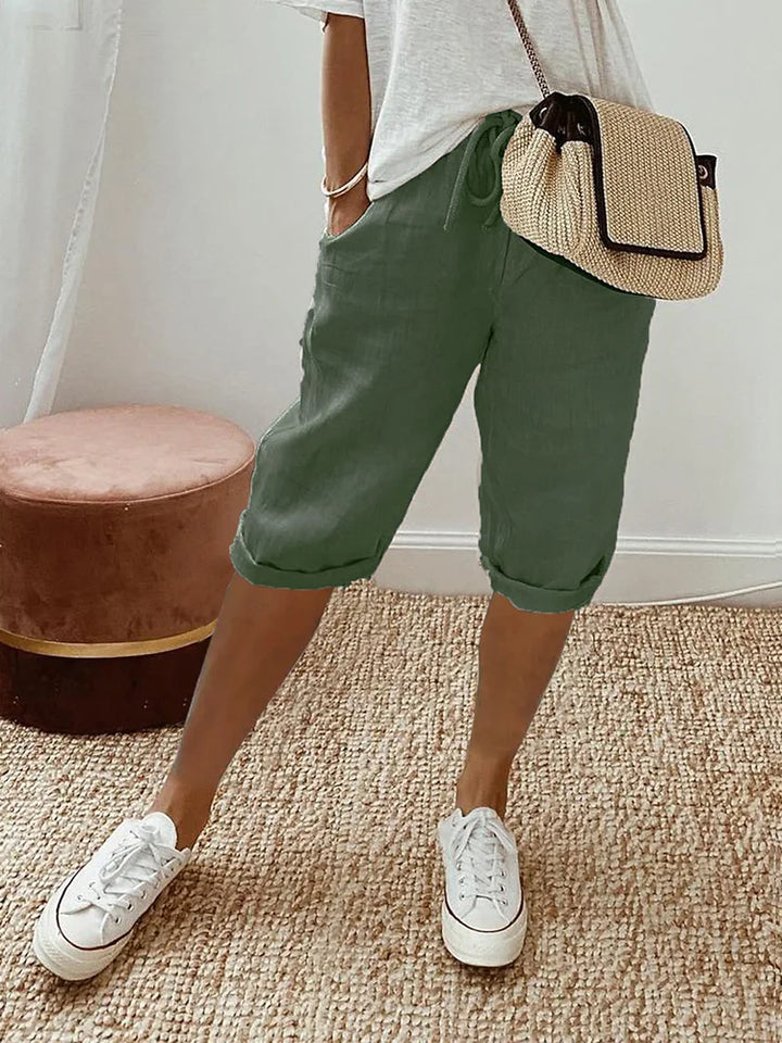 FRANCESCA | LIGHT COTTON-LINEN SHORTS