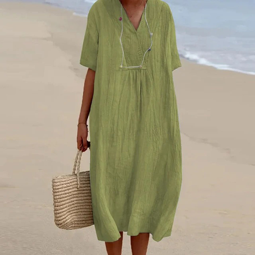 KAREN | ELEGANT RELAXED FIT MIDI DRESS
