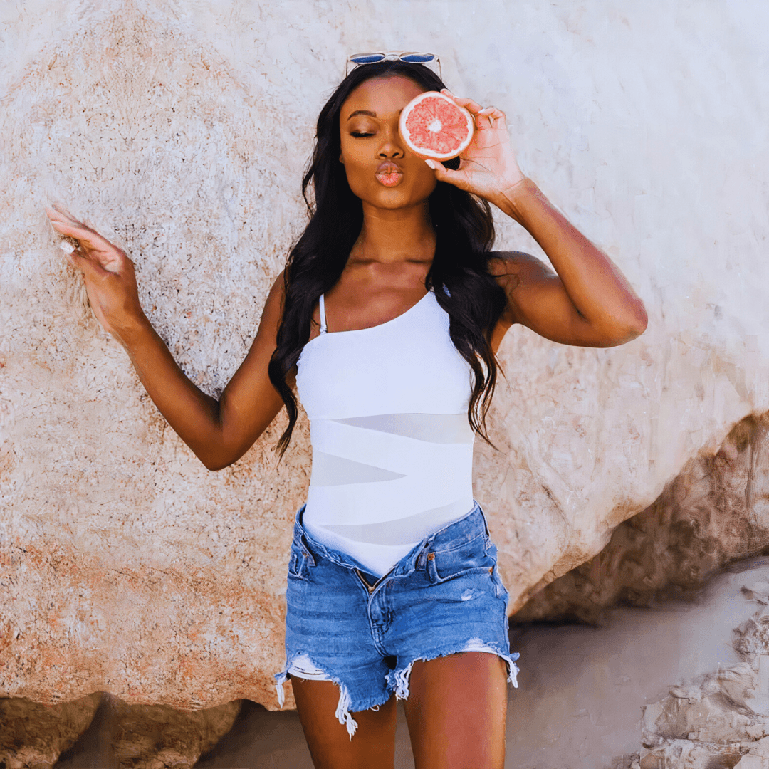 CYNTHIA | ELEGANT ASYMMETRICAL SWIMSUIT