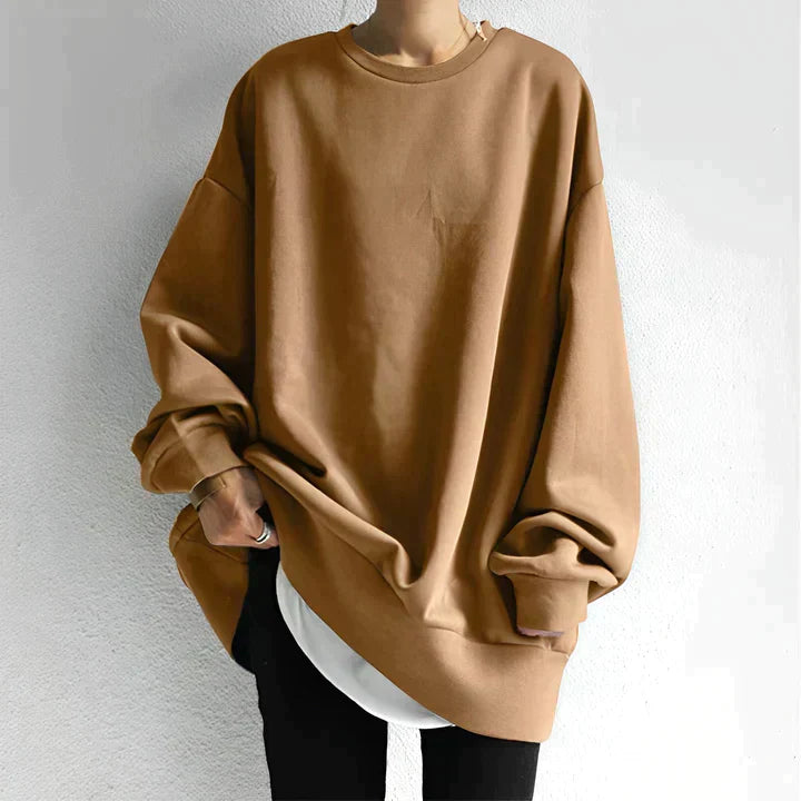 KATHERINE | COZY RELAXED OVERSIZED TUNIC SWEATER WITH TUMMY COVERAGE