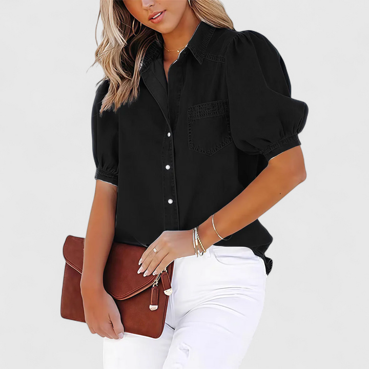 REGINA | RELAXING BLOUSE WITH PUFF SLEEVES