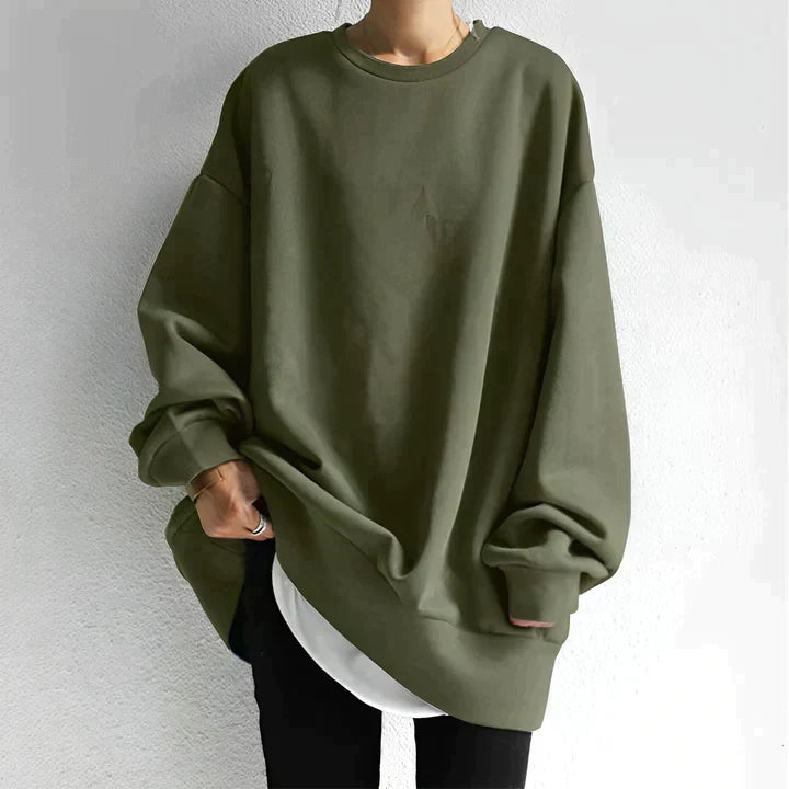 KATHERINE | COZY RELAXED OVERSIZED TUNIC SWEATER WITH TUMMY COVERAGE