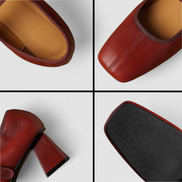 SOPHIA | ELEGANT SQUARE-TOE MARY JANE HEELS