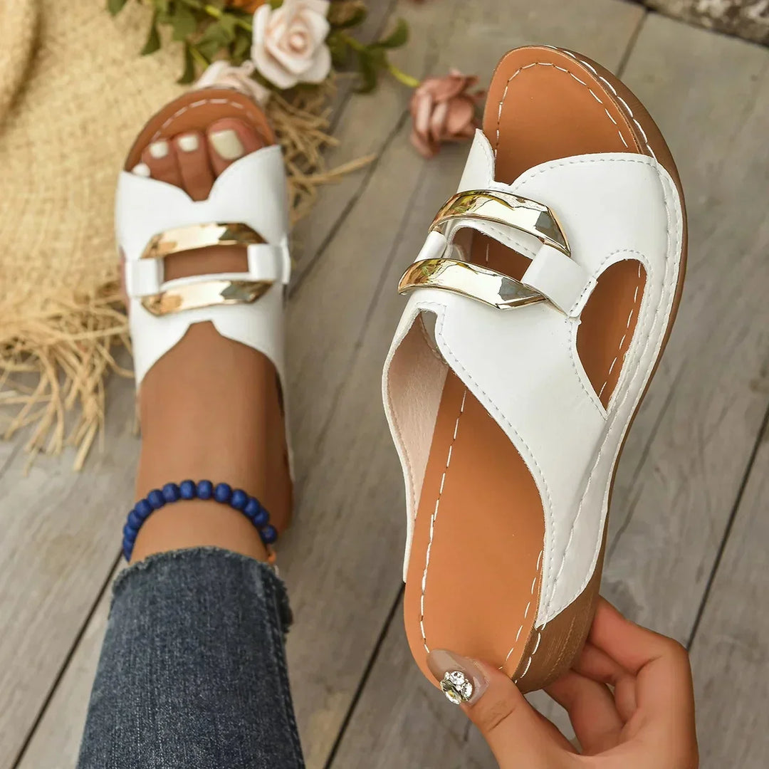 LEANNE | COZY COMFORT ORTHOPEDIC WEDGE HEEL SANDALS
