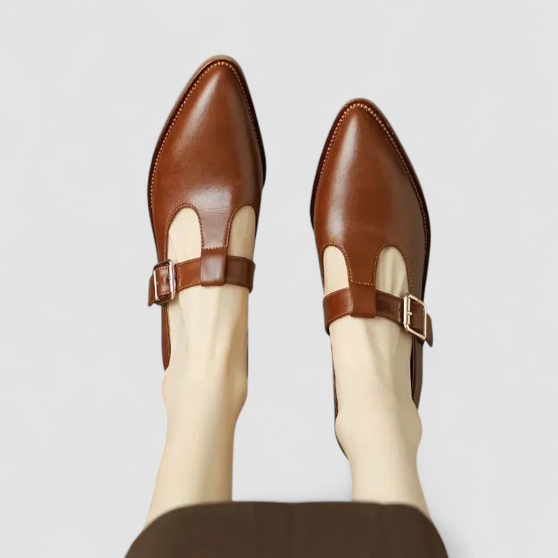 MIA | CHIC ORTHOPEDIC POINTED-TOE MARY JANE HEELS