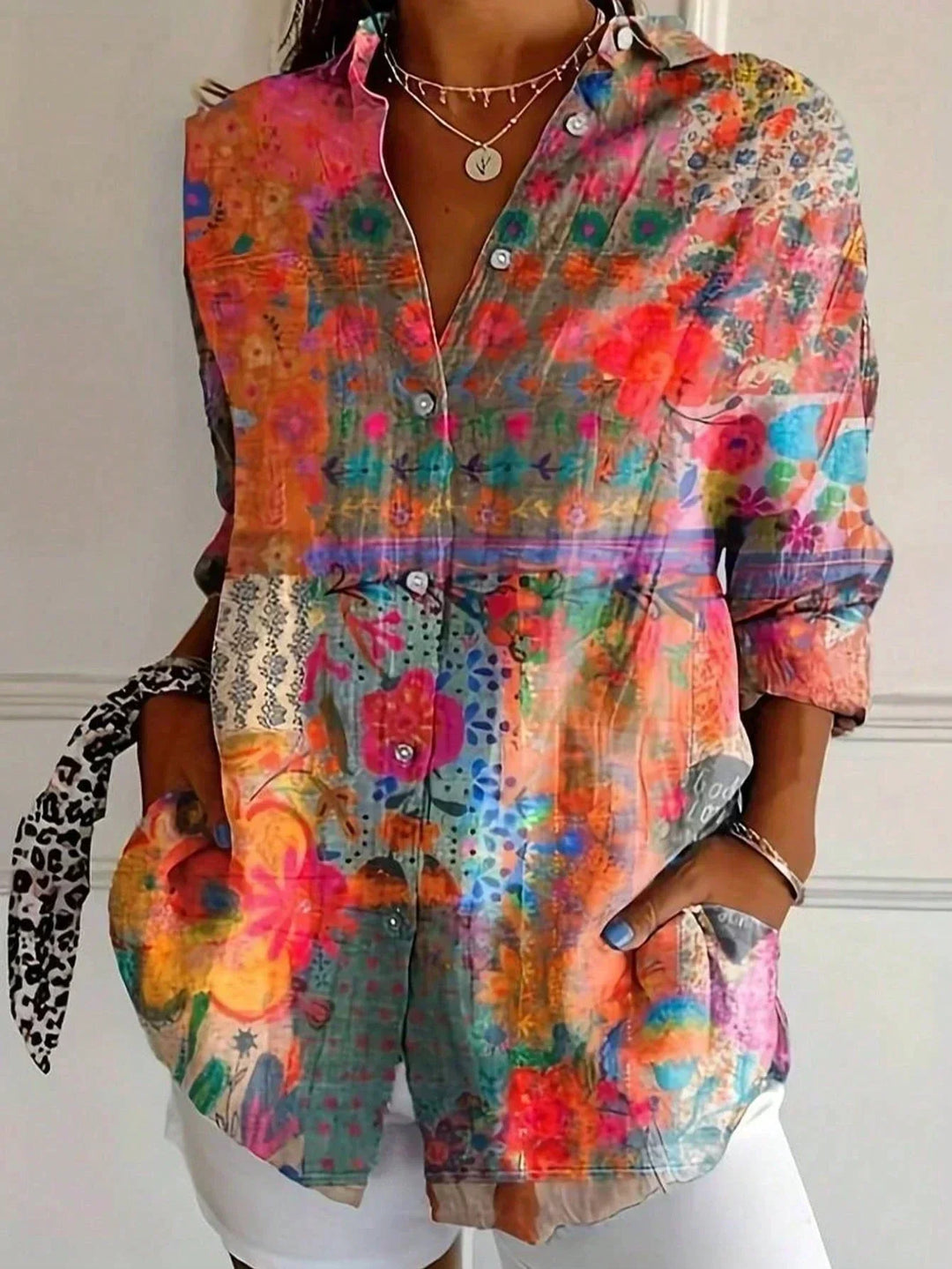 SADIE | COLORFUL PATTERN BLOUSE