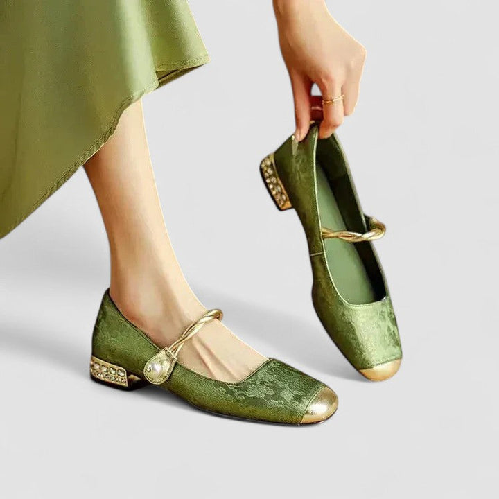 ANASTASIA | LUXE PEARL TWISTED MARY JANE HEELS