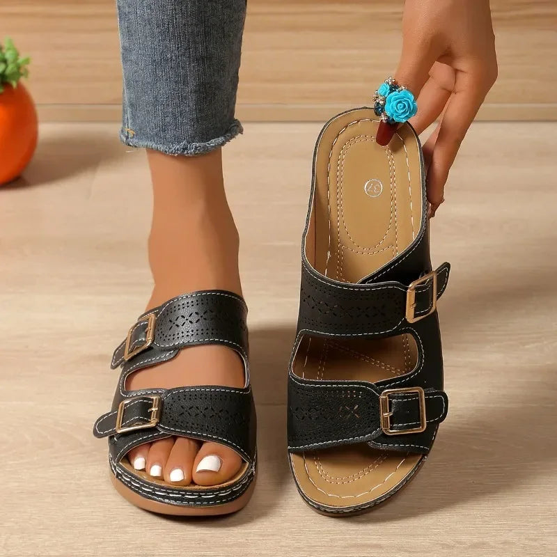 ARIELLE | COZY COMFORT ADJUSTABLE SANDALS