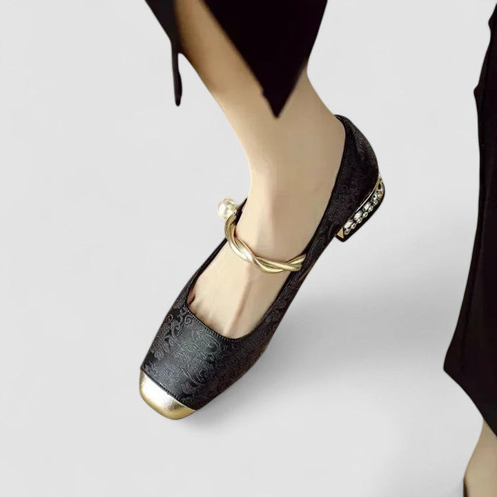 ANASTASIA | LUXE PEARL TWISTED MARY JANE HEELS